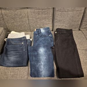 Stylish Denim and Black Jeans Set